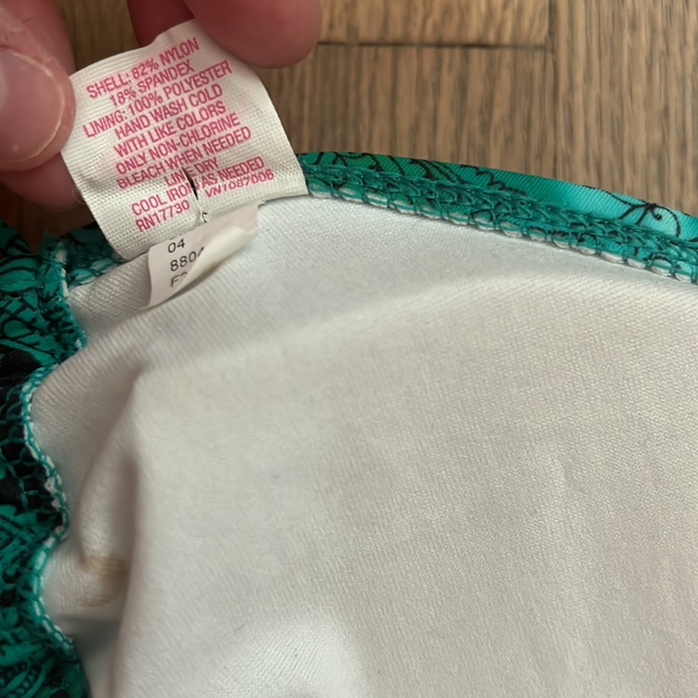 Xhilaration Paisley Print Triangle Bikini Top Size XL - Picture 3 of 5